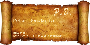 Potor Donatella névjegykártya